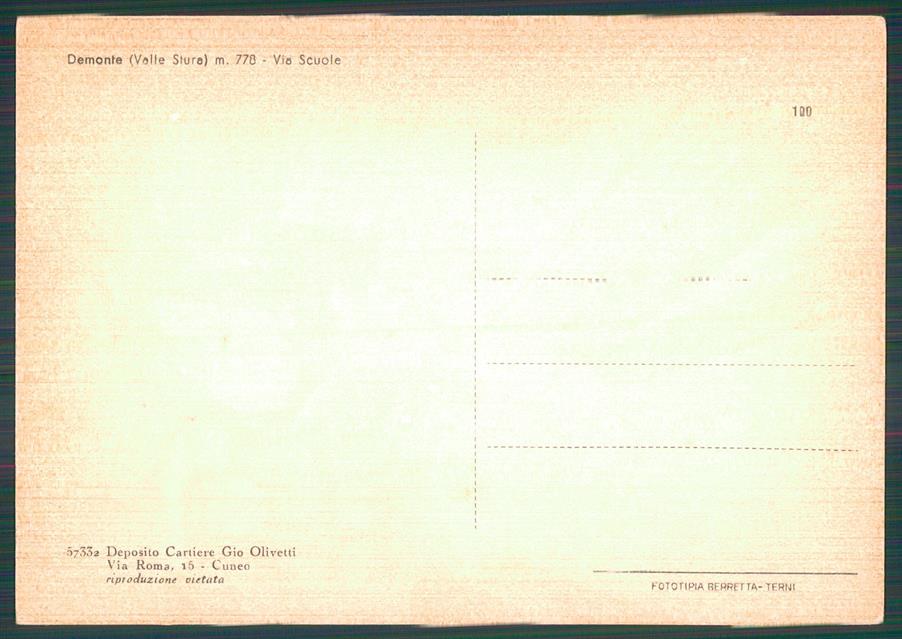Cuneo Demonte FG cartolina MZ0594 – retro
