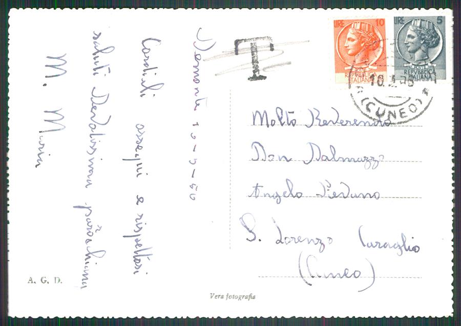 Cuneo Demonte Foto FG cartolina MZ0595 – retro