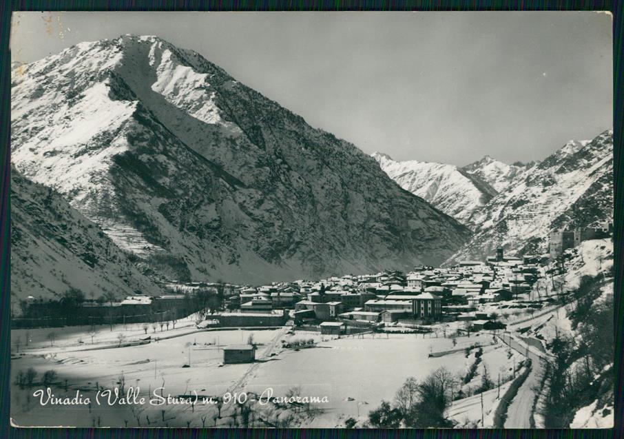 Cuneo Vinadio Nevicata Foto FG cartolina MZ0602 – fronte