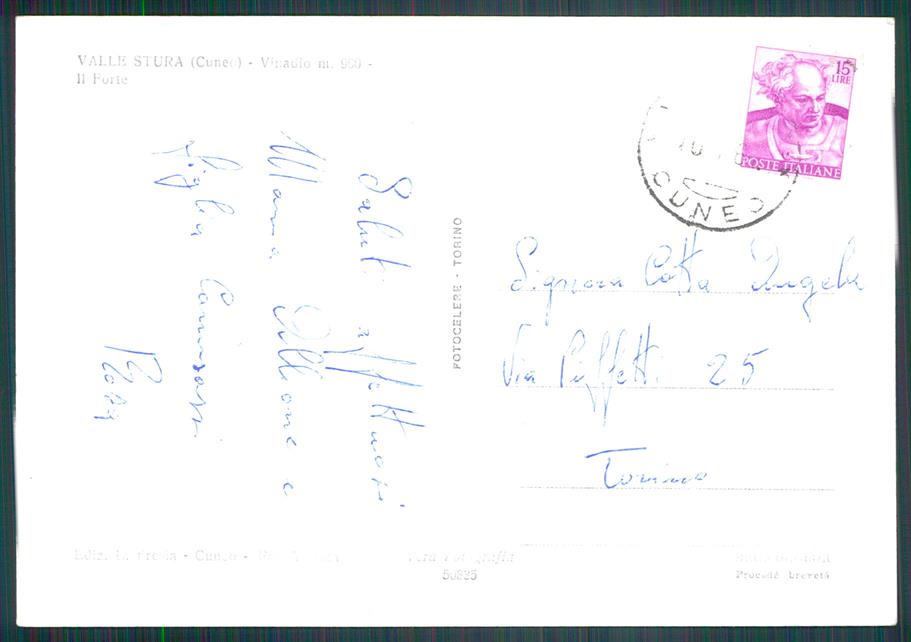 Cuneo Vinadio Foto FG cartolina MZ0607 – retro