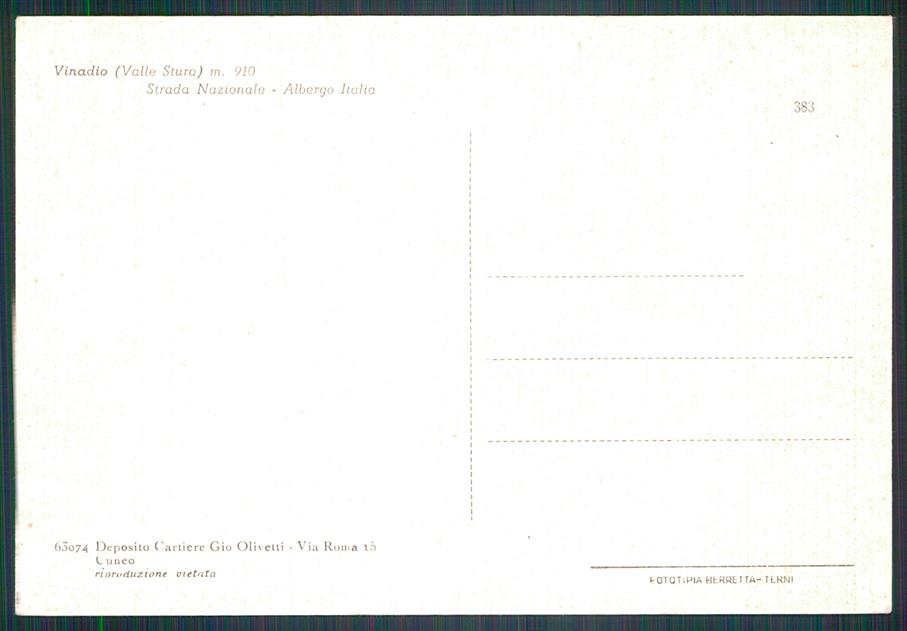 Cuneo Vinadio FG cartolina MZ0609 – retro