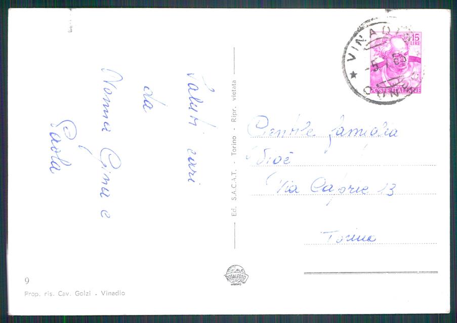 Cuneo Vinadio PIEGA Foto FG cartolina MZ0611 – retro