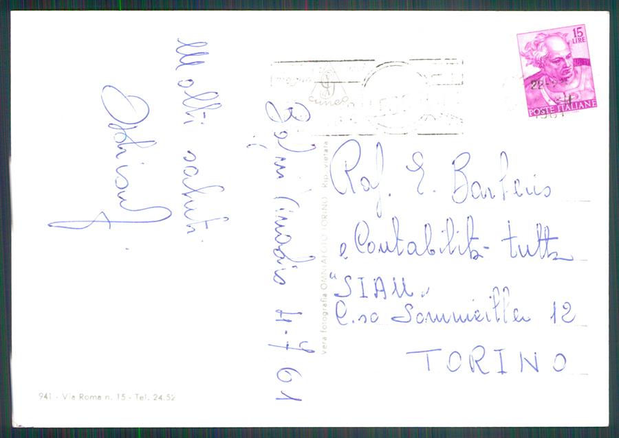 Cuneo Vinadio Bagni di Foto FG cartolina MZ0618 – retro