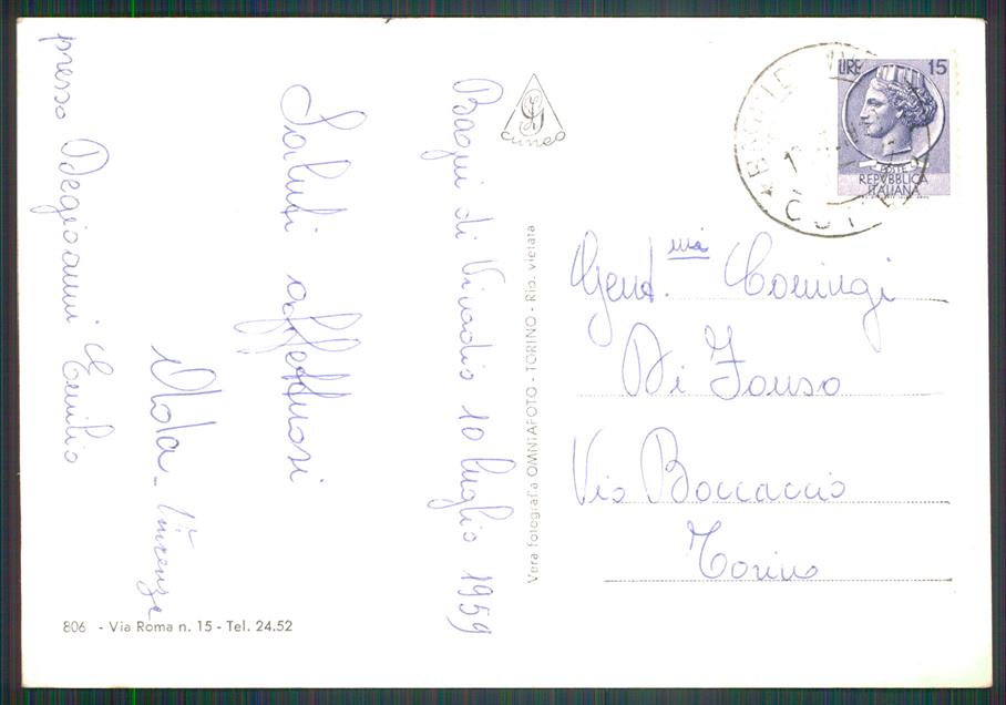 Cuneo Vinadio Bagni di Foto FG cartolina MZ0621 – retro