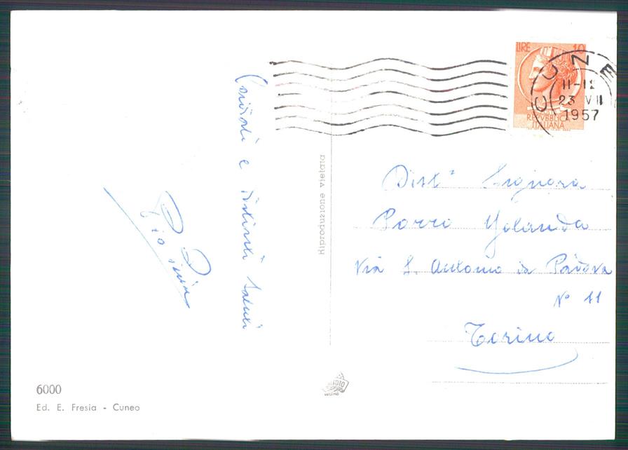 Cuneo Vinadio Bagni di Foto FG cartolina MZ0622 – retro