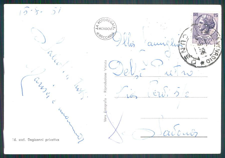 Cuneo Vinadio Bagni di Foto FG cartolina MZ0628 – retro