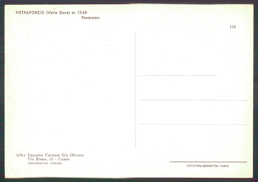 Cuneo Pietraporzio FG cartolina MZ0639 – retro
