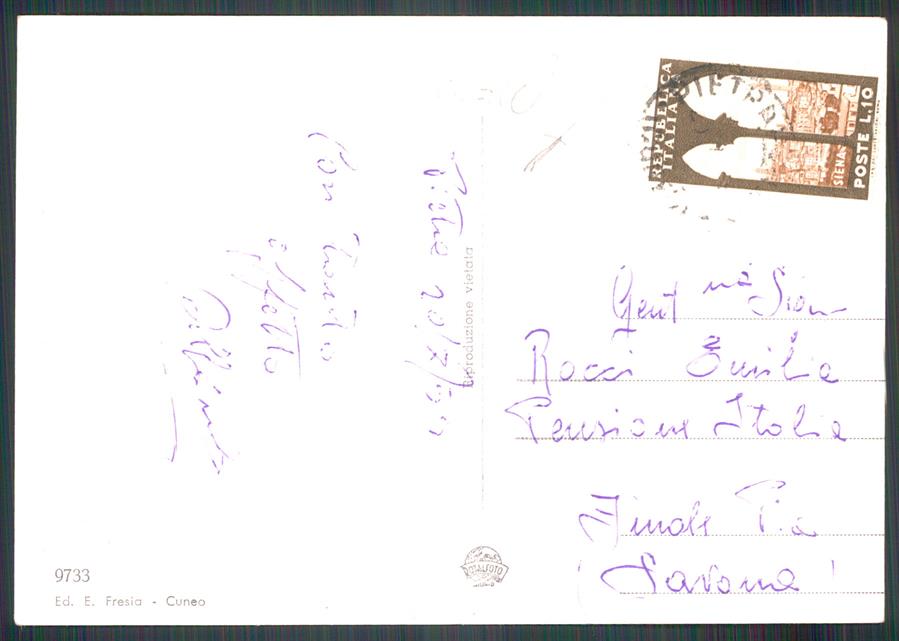 Cuneo Pietraporzio PIEGA Foto FG cartolina MZ0642 – retro
