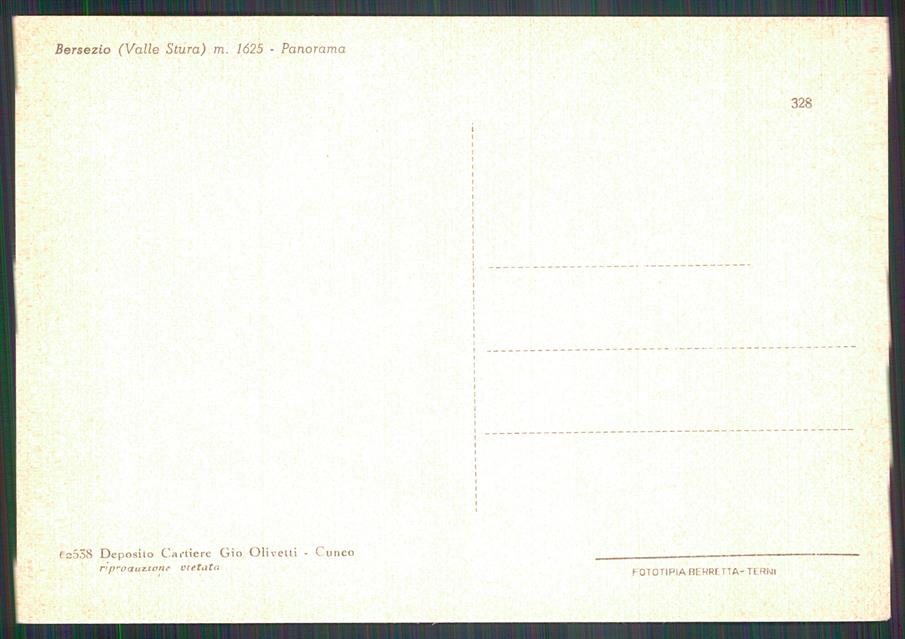 Cuneo Argentera Bersezio FG cartolina MZ0645 – retro