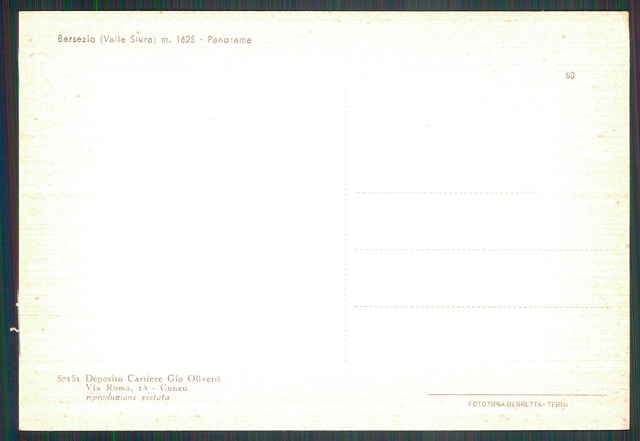 Cuneo Argentera Bersezio FG cartolina MZ0646 – retro