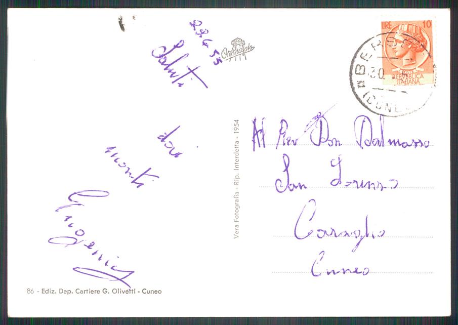 Cuneo Argentera PIEGHINA Foto FG cartolina MZ0647 – retro