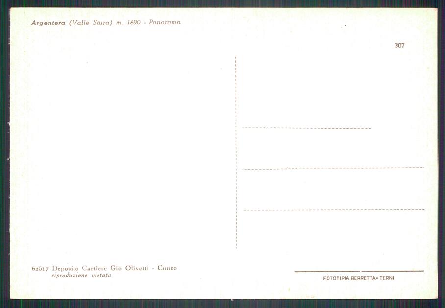 Cuneo Argentera FG cartolina MZ0654 – retro