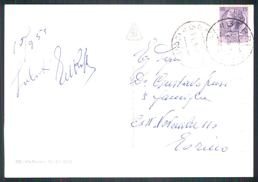 Cuneo Argentera Colle della Maddalena Corriera Foto FG cartolina MZ0657 – retro