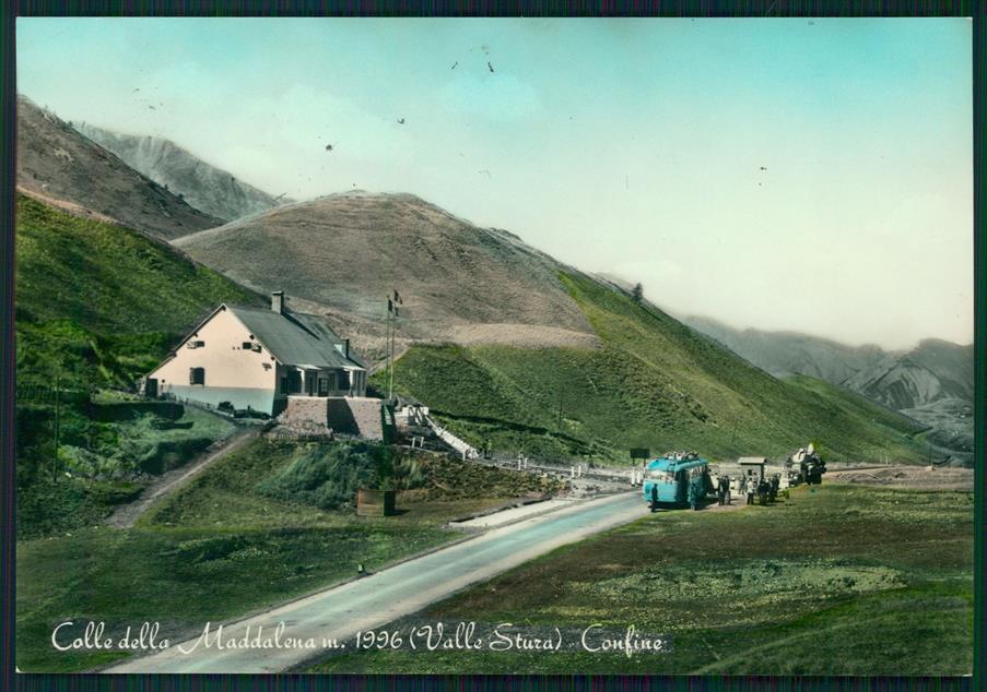 Cuneo Argentera Colle della Maddalena Corriera Foto FG cartolina MZ0658 – fronte