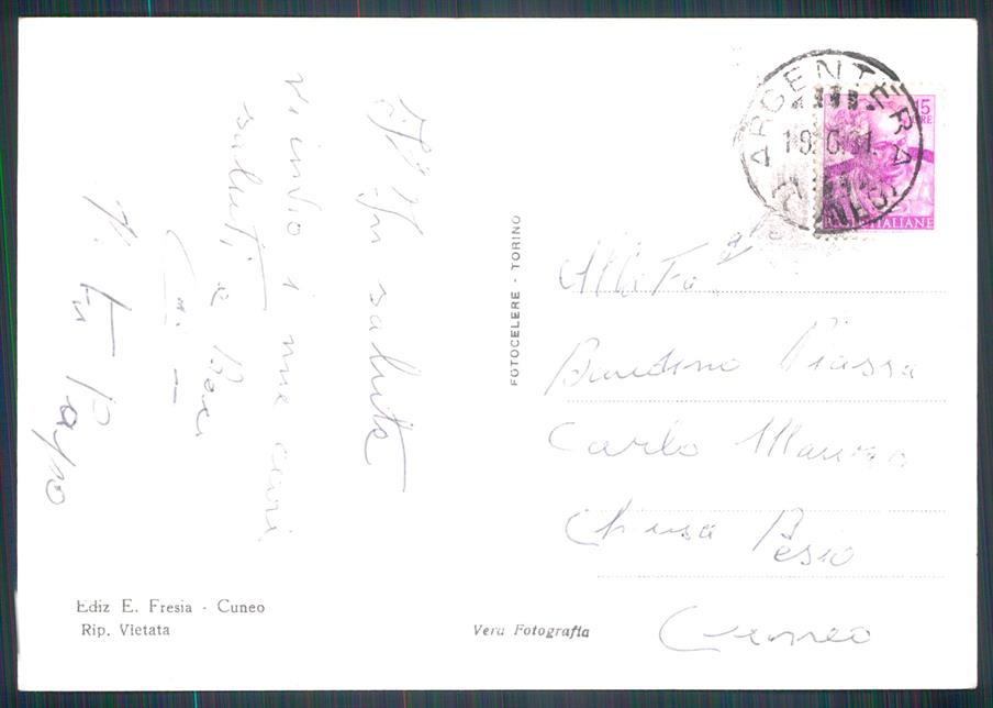 Cuneo Argentera Lago della Maddalena Anatre Foto FG cartolina MZ0668 – retro