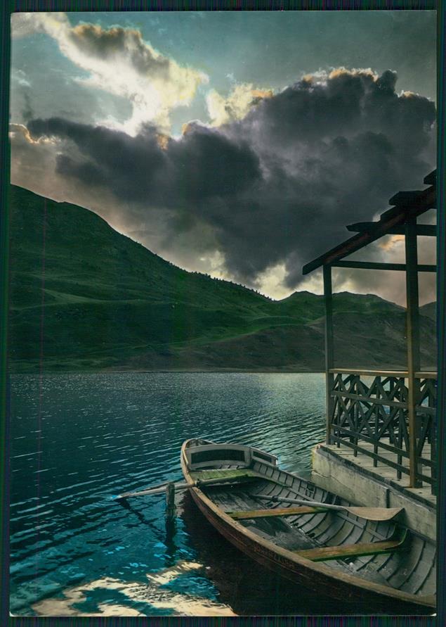 Cuneo Argentera Lago della Maddalena Barca PIEGHINE Foto FG cartolina MZ0673 – fronte