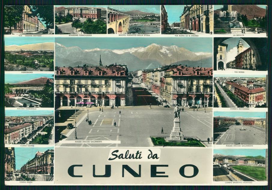 Cuneo città Saluti da Foto FG cartolina MZ0680 – fronte