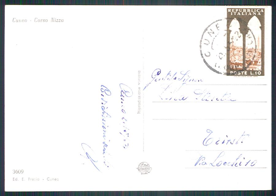 Cuneo città Corso Nizza Foto FG cartolina MZ0702 – retro