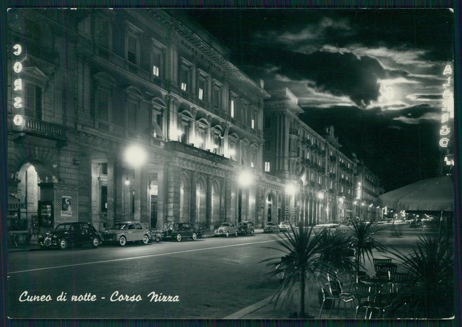 Cuneo città Corso Nizza Chiaro di Luna Auto Foto FG cartolina MZ0706 – fronte