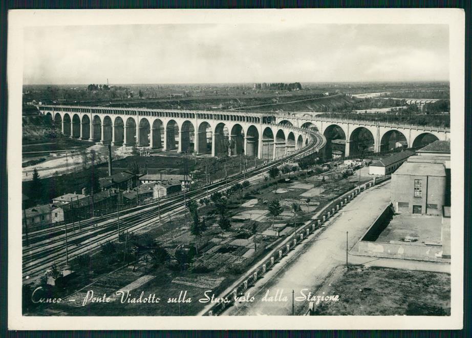 Cuneo città Viadotto sulla Stura Foto FG cartolina MZ0713 – fronte