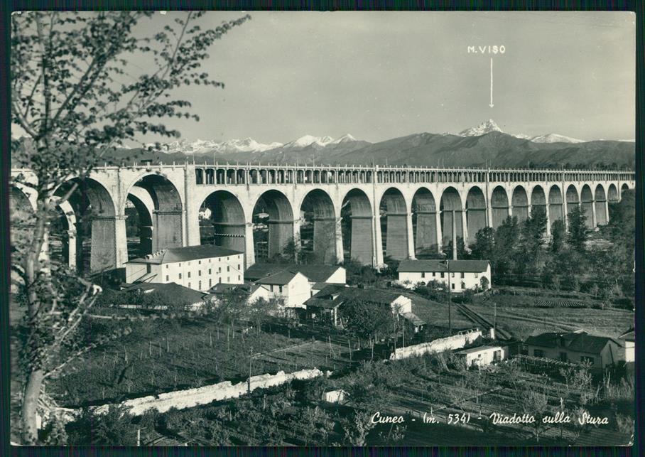 Cuneo città Viadotto sulla Stura Foto FG cartolina MZ0717 – fronte