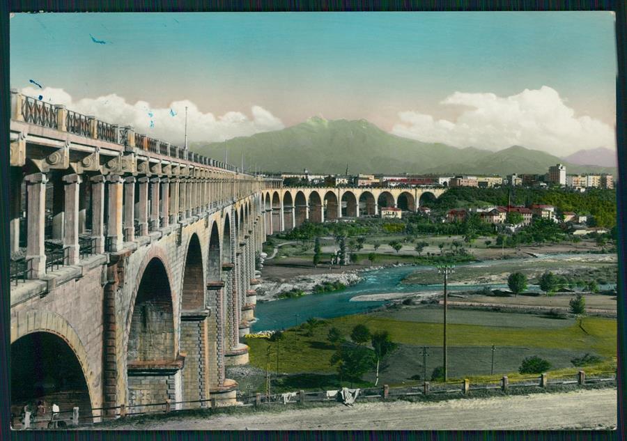 Cuneo città Viadotto sulla Stura Foto FG cartolina MZ0723 – fronte