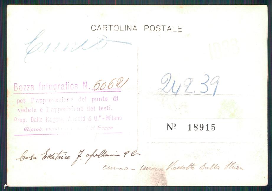Cuneo città Viadotto BOZZA Foto FG cartolina MZ0724 – retro