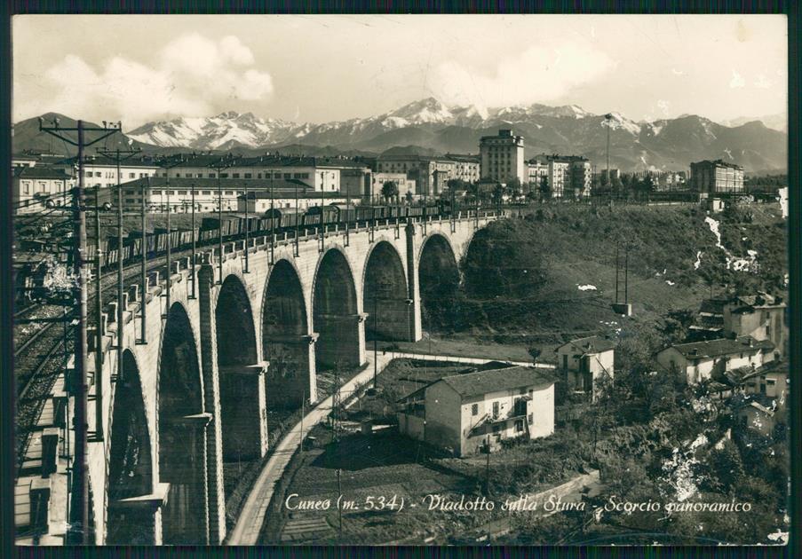 Cuneo città Viadotto sulla Stura Foto FG cartolina MZ0727 – fronte