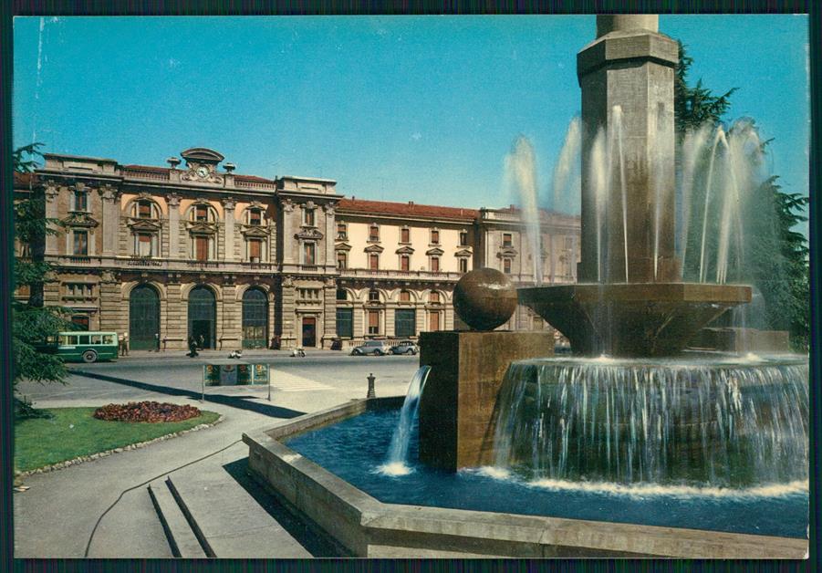Cuneo città Stazione Fontana Foto FG cartolina MZ0738 – fronte