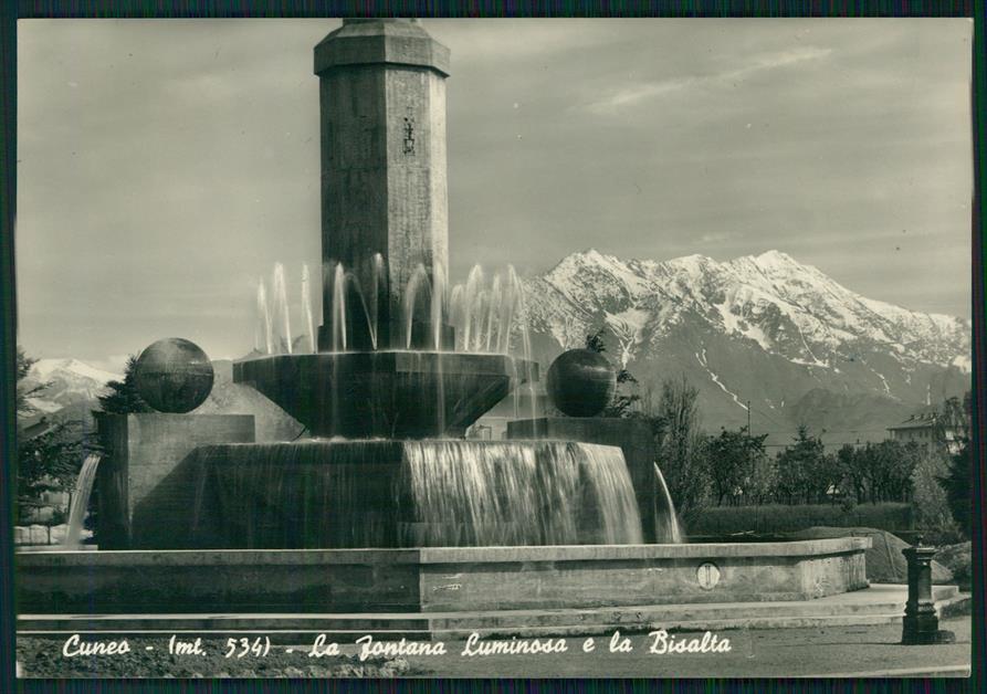 Cuneo città Fontana Bisalta Foto FG cartolina MZ0739 – fronte