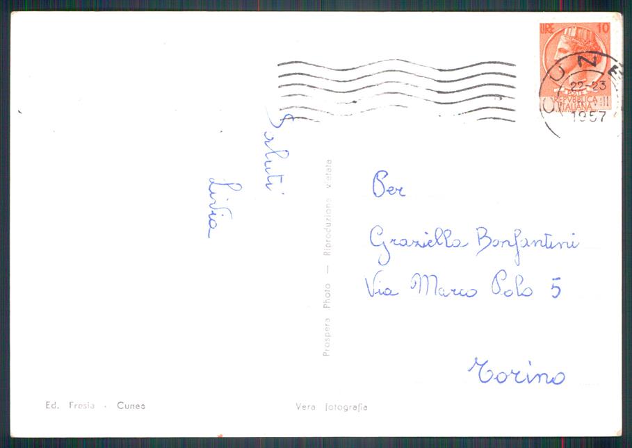 Cuneo città Via Roma Foto FG cartolina MZ0753 – retro