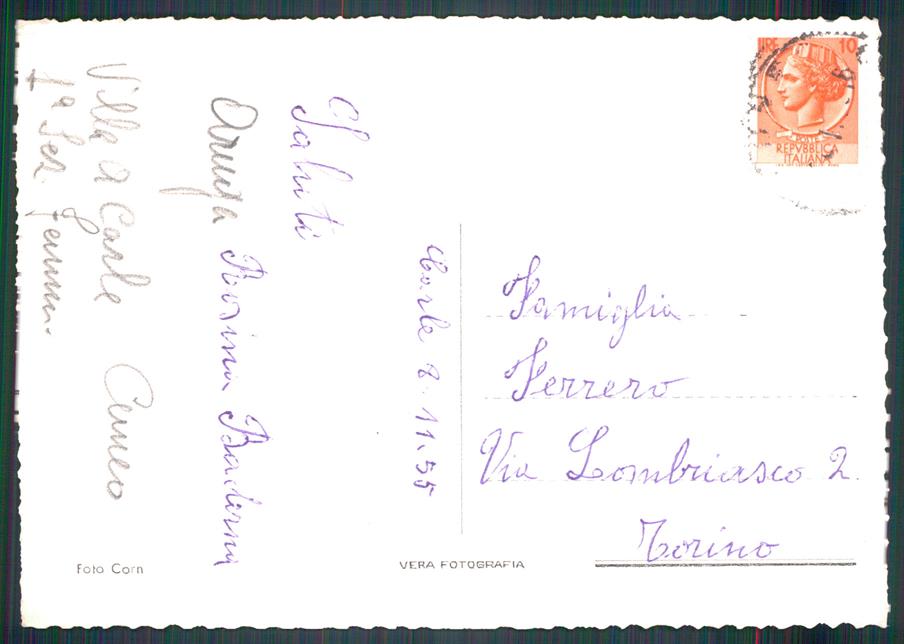 Cuneo città Via Roma Auto Foto FG cartolina MZ0754 – retro