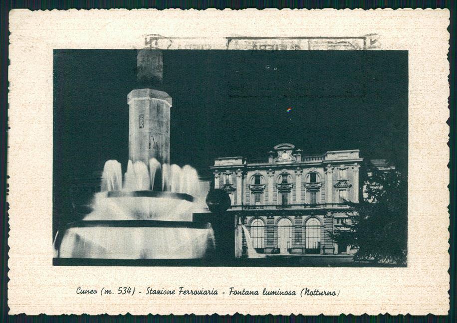 Cuneo città Stazione Fontana FG cartolina MZ0809 – fronte