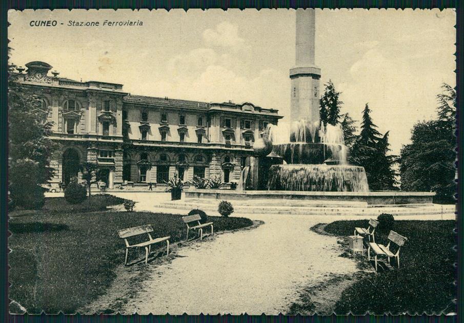 Cuneo città Stazione Fontana PIEGHINA FG cartolina MZ0810 – fronte