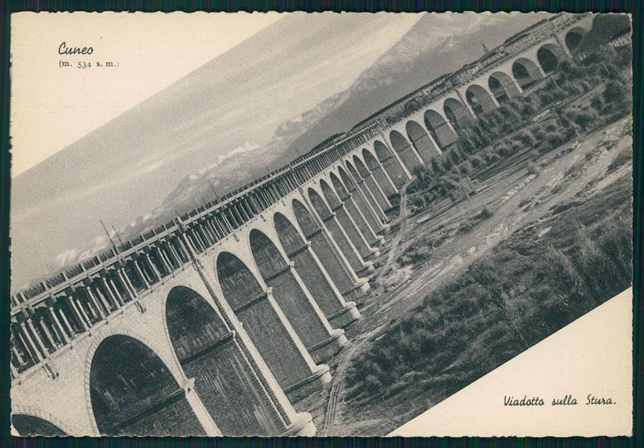Cuneo città Viadotto sulla Stura FG cartolina MZ0814 – fronte