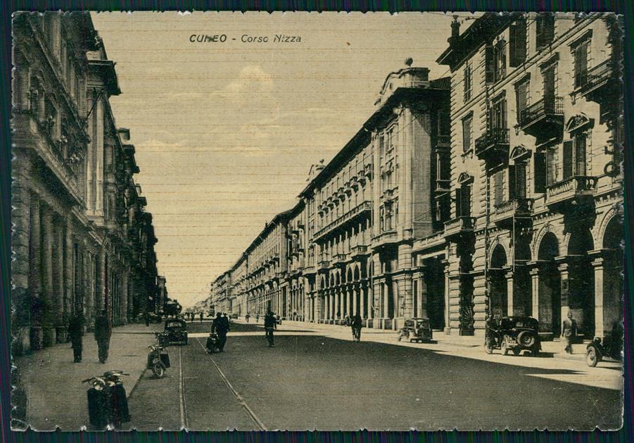 Cuneo città Corso Nizza Auto Vespa FG cartolina MZ0816 – fronte