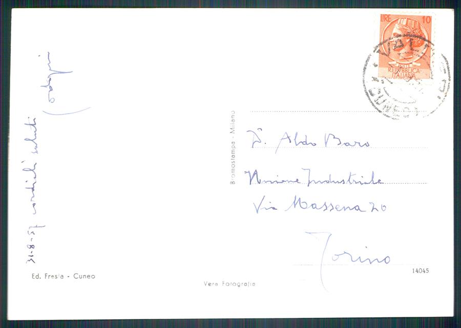Cuneo Valdieri Foto FG cartolina MZ0850 – retro