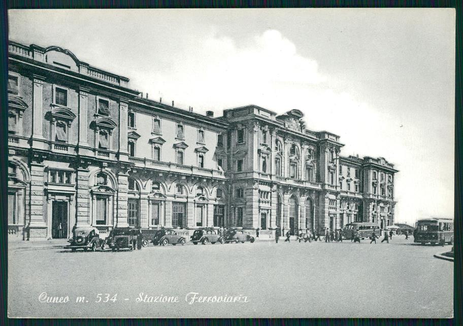 Cuneo città Stazione Auto FG cartolina MZ0851 – fronte