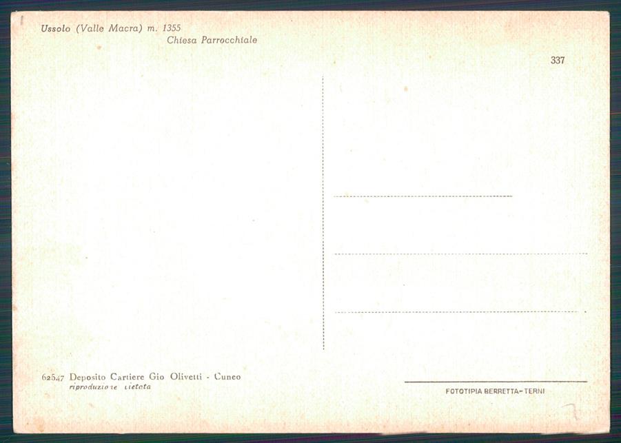 Cuneo Prazzo Ussolo FG cartolina MZ0858 – retro
