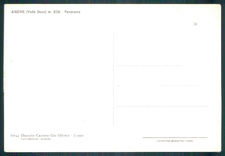 Cuneo Aisone FG cartolina MZ0861 – retro
