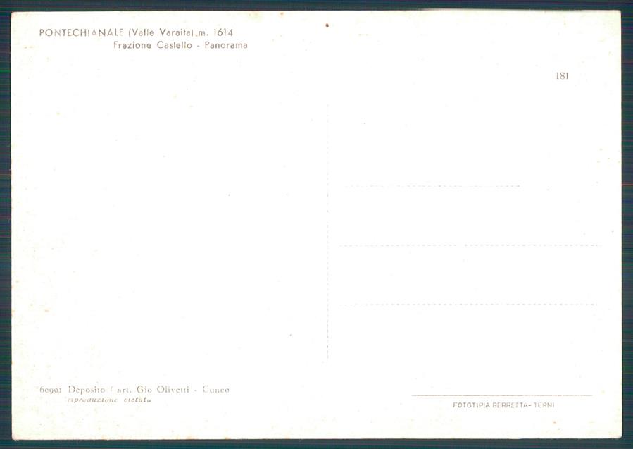 Cuneo Pontechianale Diga FG cartolina MZ0865 – retro