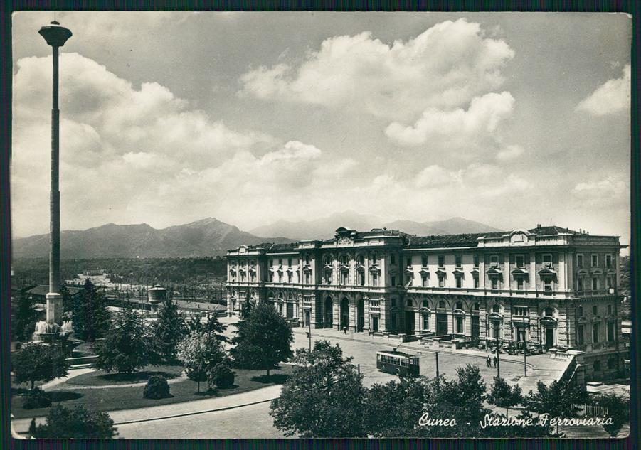 Cuneo città Stazione Tram Foto FG cartolina MZ0870 – fronte