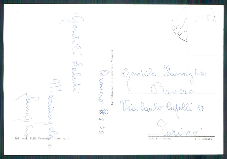 Cuneo Dronero Foto FG cartolina MZ0884 – retro