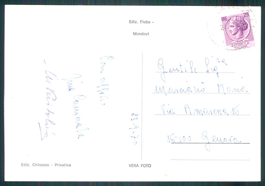 Cuneo Niella Belbo Foto FG cartolina MZ0890 – retro