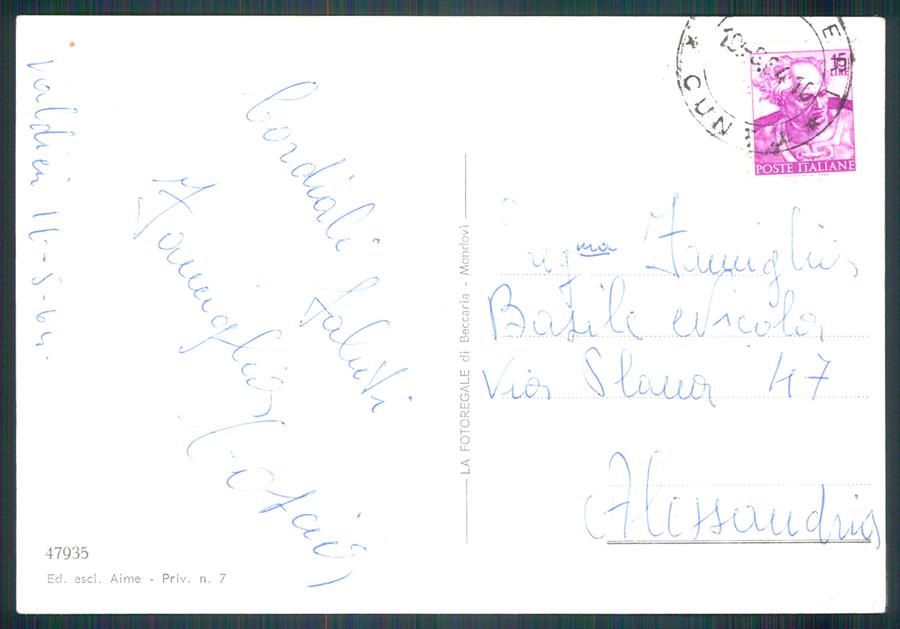 Cuneo Valdieri Foto FG cartolina MZ0892 – retro