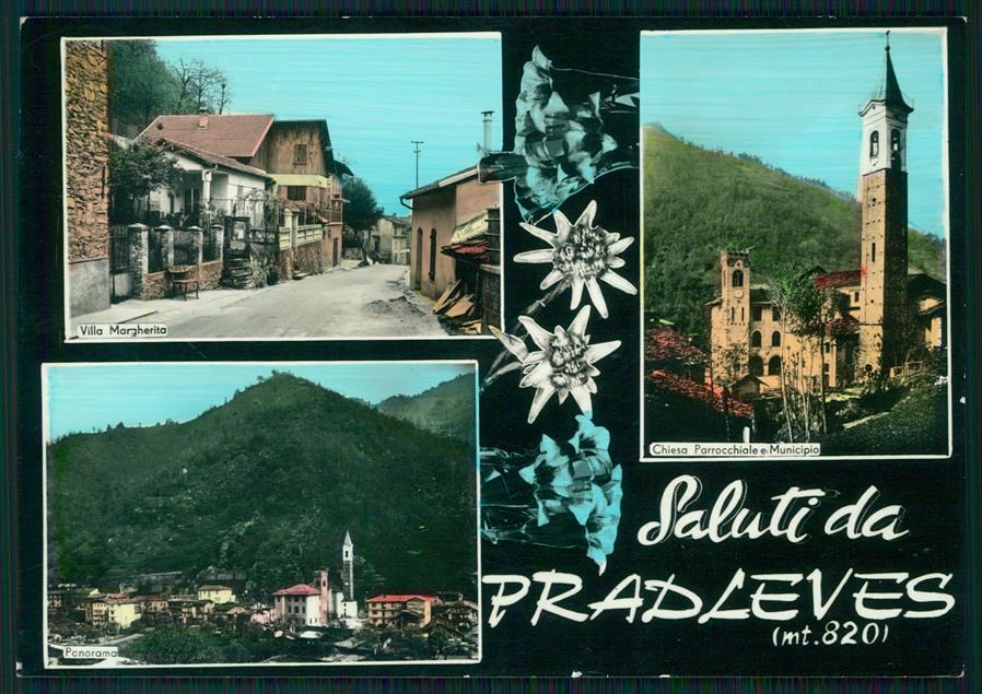 Cuneo Pradleves Saluti da Stelle Alpine Foto FG cartolina MZ0900 – fronte