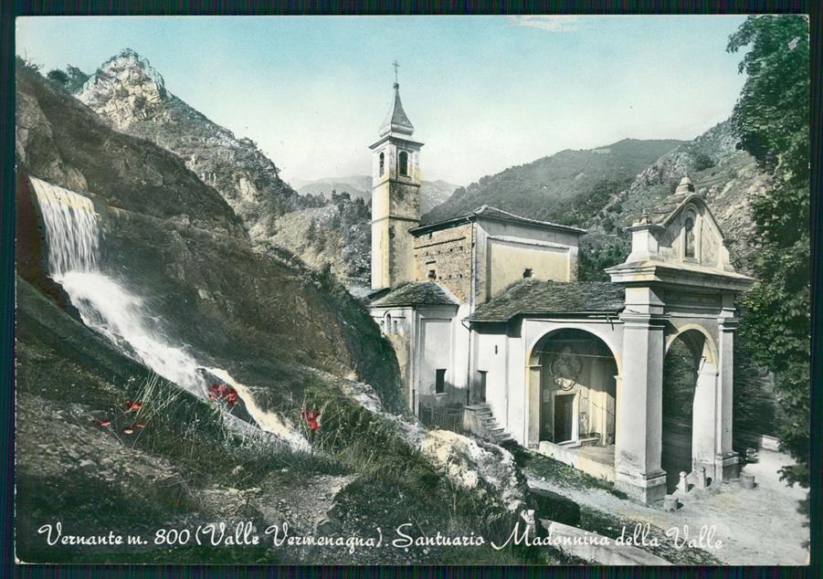 Cuneo Vernante Santuario Madonna della Valle PIEGA Foto FG cartolina MZ0903 – fronte