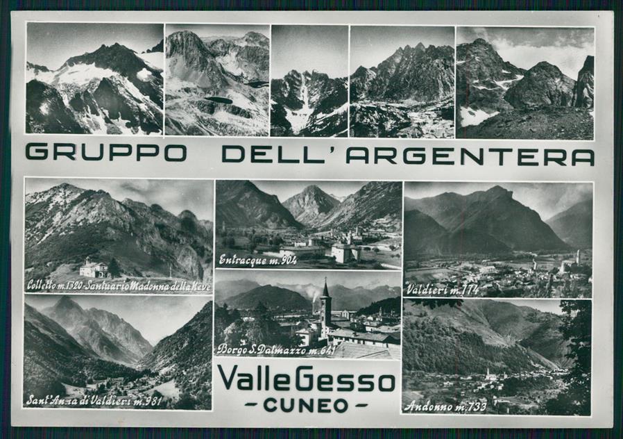 Cuneo Valle Gesso Gruppo dell'Argentera Foto FG cartolina MZ0906 – fronte