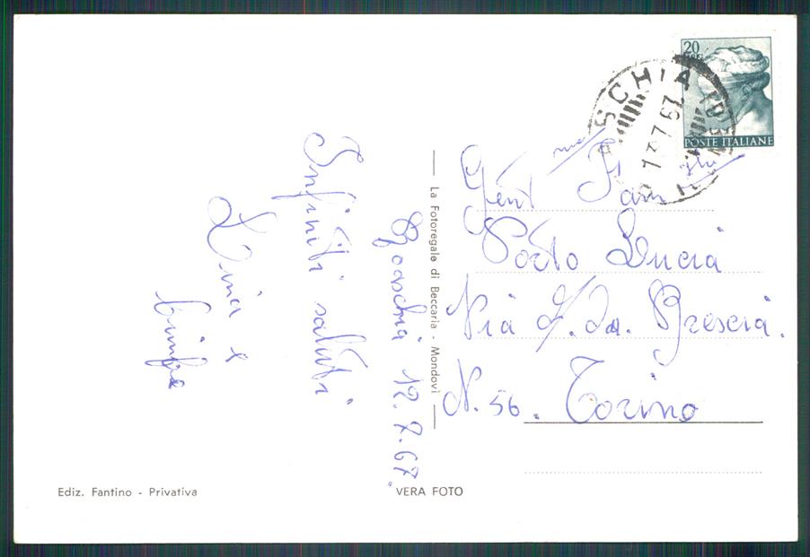 Cuneo Roaschia Foto FG cartolina MZ0909 – retro