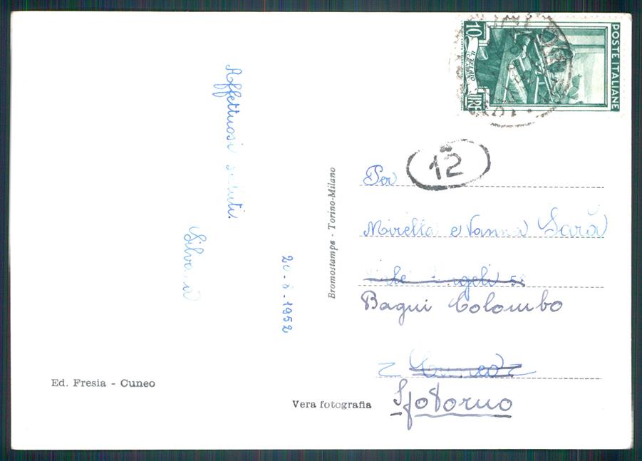Cuneo Valdieri PIEGHINA Foto FG cartolina MZ0914 – retro